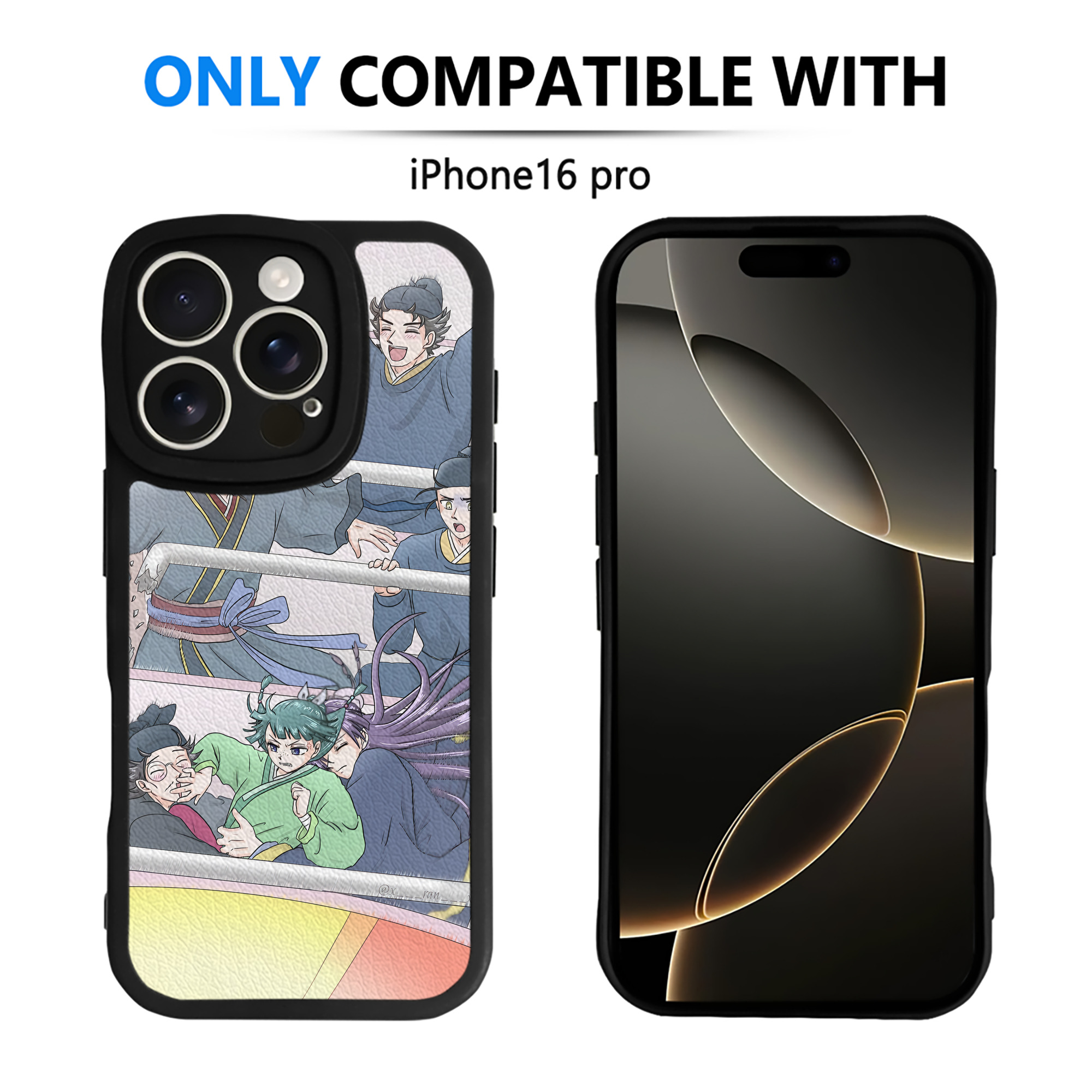 （画像用） 薬屋のひとりごと The Apothecary Diaries 【iPhone 16シリーズ対応】シリコンスマホケース（レザー調） 材質：シリコン